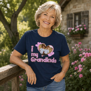 Customisable I Love My Grandkids Tri-Blend Shirt
