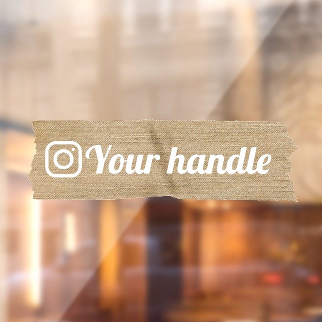 Customisable Instagram Logo Rustic  Window Cling (Sheet 2)