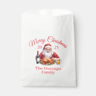 Customisable Jolly Santa Claus Christmas Party  Favour Bag