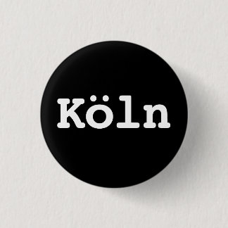 Customisable Köln Typography 1 Inch Round Button