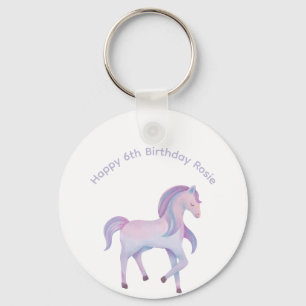Customisable Magical pastel ombre Pony Keychain