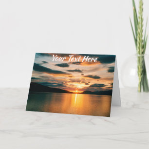 Customisable Midnight Sun, Norway Card