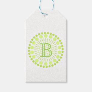 Customisable Monogram Circles Gift Tag