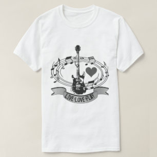 Customisable Music And Guitar Theme T-Shirt
