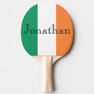 Customisable Name on Irish Flag ppcnt Ping Pong Paddle