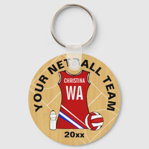Customisable Netball Keychain