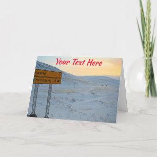 Customisable Norway winter Card