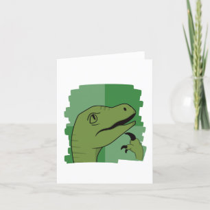 Customisable Philosophical Raptor Meme Holiday Card