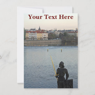 Customisable Prague statue card