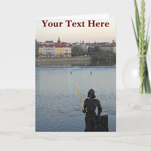 Customisable Prague statue Card (Front)