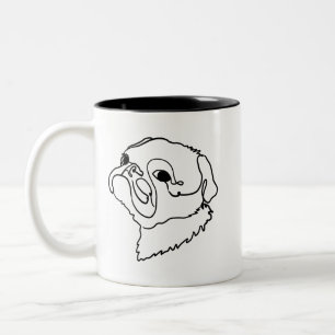 Customisable Pug Two-Tone Coffee Mug