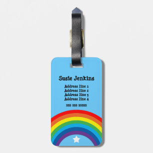Customisable Rainbow Luggage strap Tag