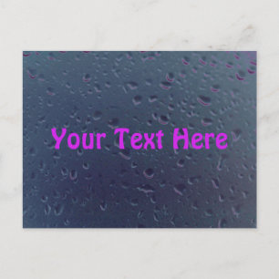 Customisable raindrops postcard