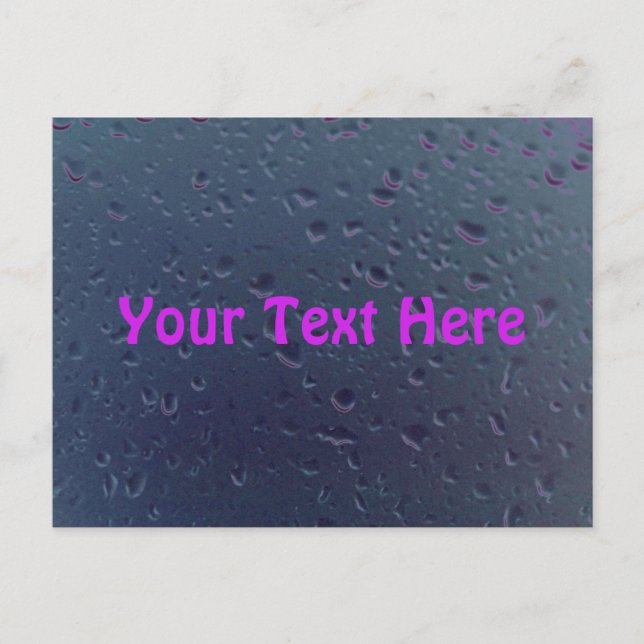 Customisable raindrops postcard (Front)