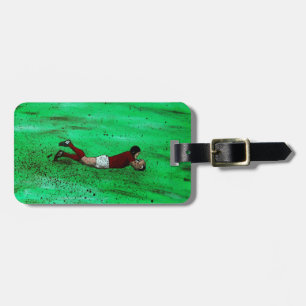 Customisable rugby luggage tag