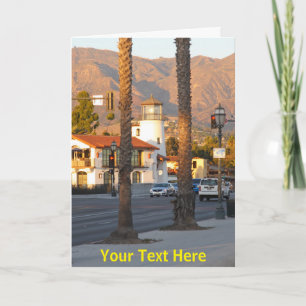 Customisable Santa Barbara California Card