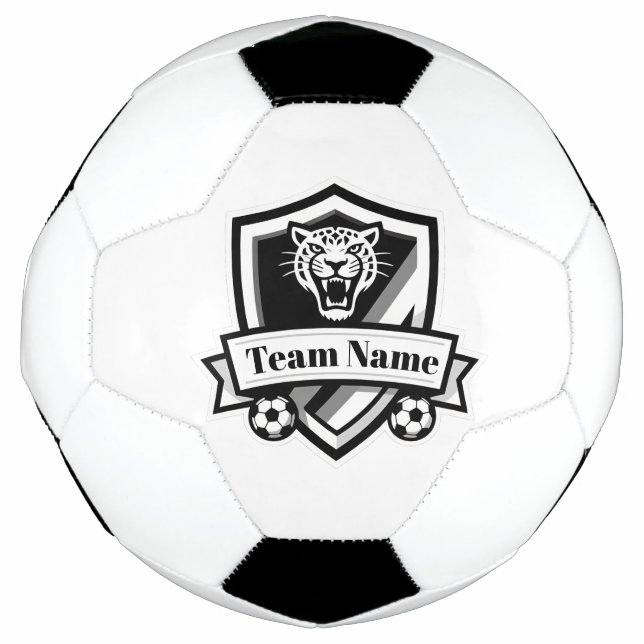 Customisable Soccer Team Jaguar Logo Soccer Ball  (Front)