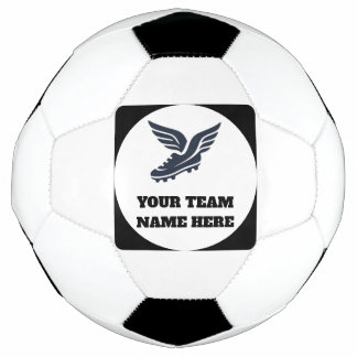 Customisable Soccer Team Winged Football Boot Logo Soccer Ball