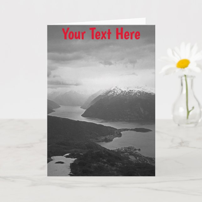 Customisable Sognefjord, Norway Card (Small Plant)