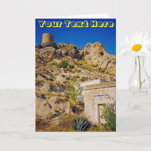 Customisable Spain castle Card