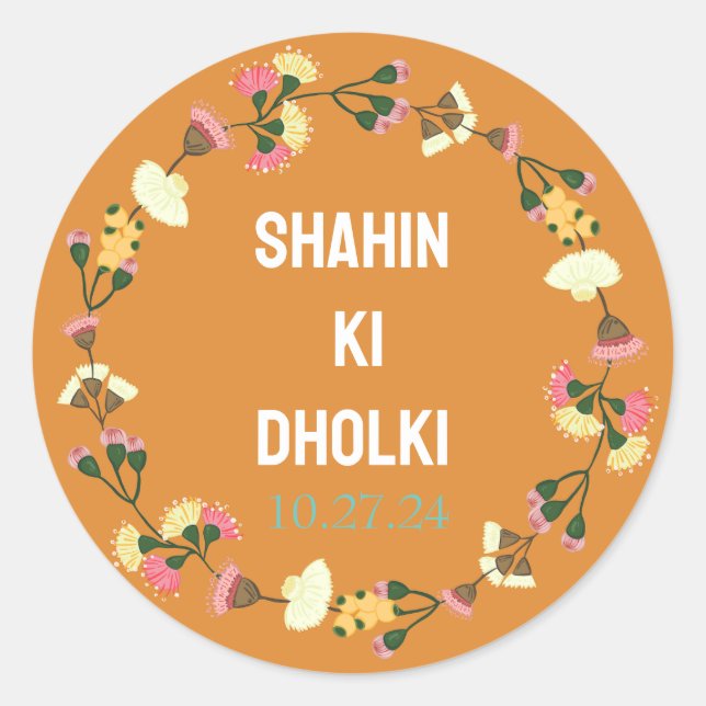 Customisable stickers for dholki (Front)