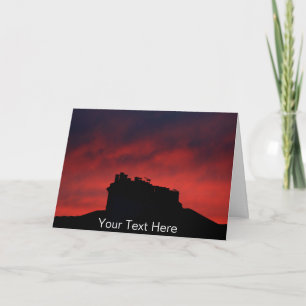 Customisable sunset chimneys card