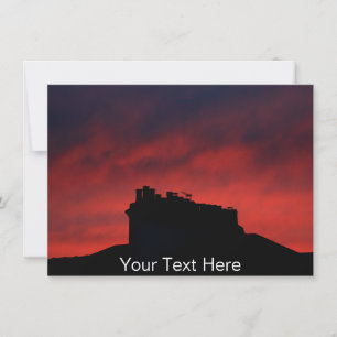 Customisable sunset chimneys card