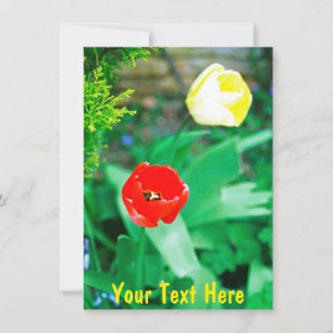 Customisable tulips card