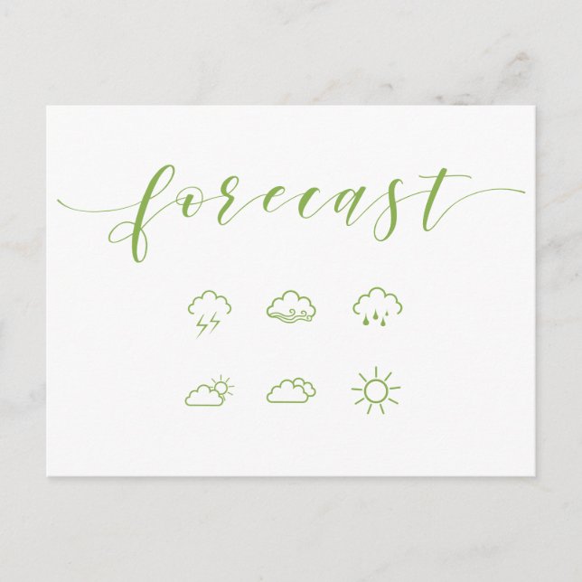Customisable Weather Forecast Postcards (Front)