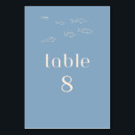 CUSTOMISABLE WHIMSICAL BEACH WEDDING TABLE NUMBER<br><div class="desc">Whimsical elegant table number design featuring fishes that's perfect for a beach wedding.</div>