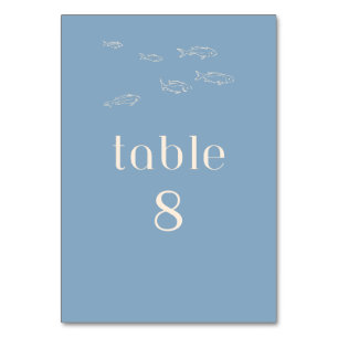 CUSTOMISABLE WHIMSICAL BEACH WEDDING TABLE NUMBER