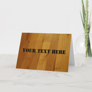 Customisable wood floor card