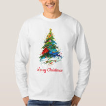 Customisable Xmas Tree Oil Painting Longsleeve