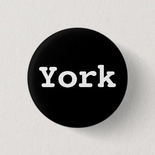 Customisable York Typography 1 Inch Round Button