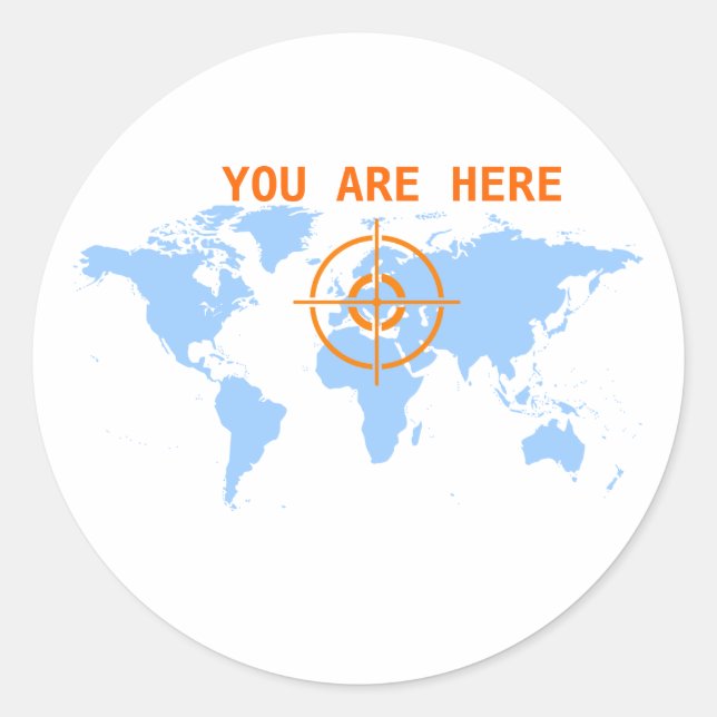 Customisable You Are Here Sticker (Front)