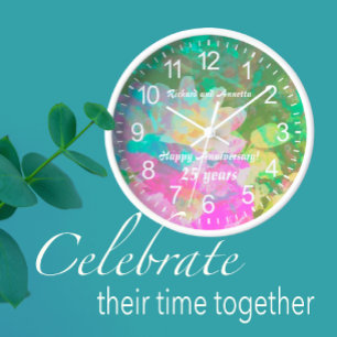 Customisé Pastel My Secret Rose Garden Horloge mur