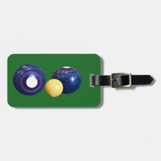 Customiseable Blue Lawn Bowls Luggage Tag