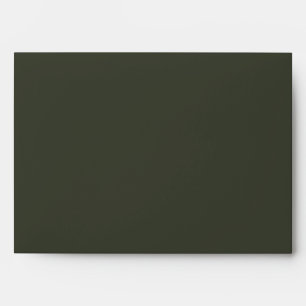 Customised Classic Monogram Dark Green Wedding. Envelope