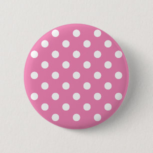 Customised cute baby pink polka dots  2 inch round button