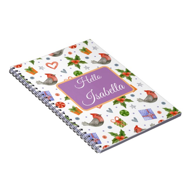 Customised cute Christmas theme Notebook (Right Side)