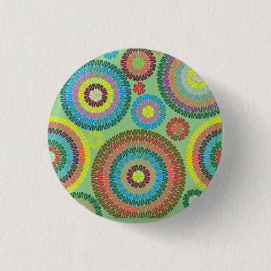 Customised cute concentric circle kids 1 inch round button