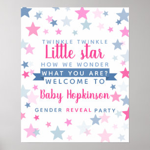 customised Gender reveal party sign boy or girl