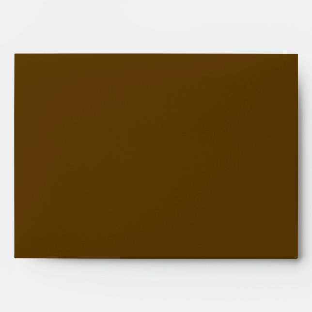 Customised Modern Stylish Name Minimal Brown colou Envelope (Front)