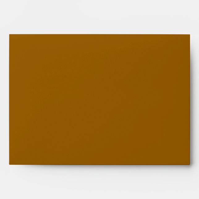 Customised Modern Stylish Name Minimal Brown Colou Envelope (Front)
