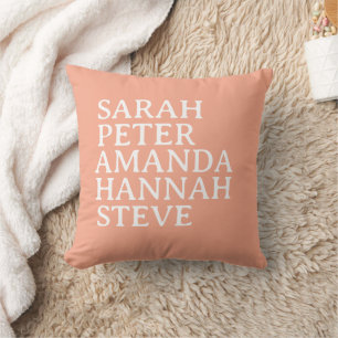 Customised Simple Stylish Modern Elegant Monogram Throw Pillow