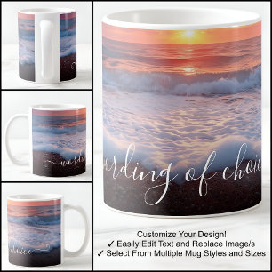 Customised Wording Beautiful One Photo Template Coffee Mug