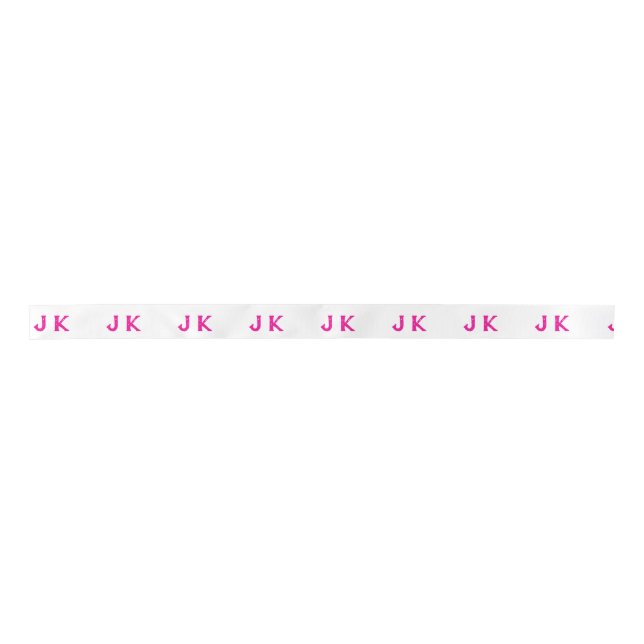 Customised Your Own Brand Logo WhiteColour Ribbon  Satin Ribbon (Front)