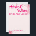 Customised Your Own Stylish Modern Minimal Wedding Advice Card<br><div class="desc">Customised Your Own Stylish Modern Minimal Monogram Bride and Groom Wedding Card's.</div>