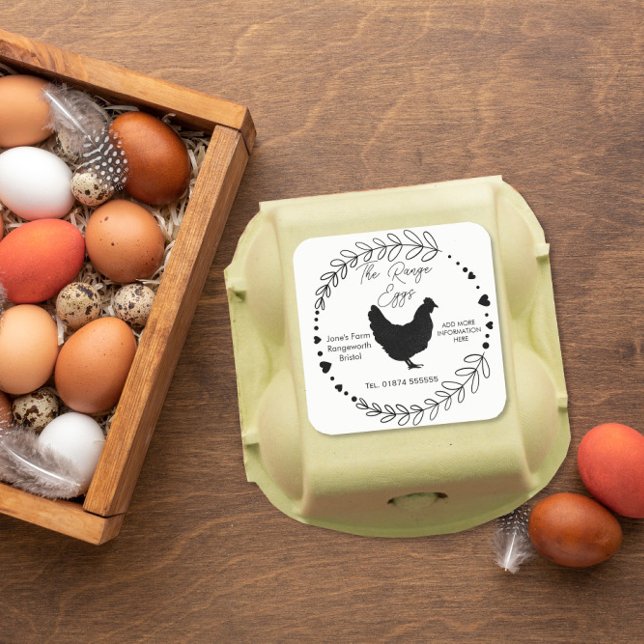 customiser boîte à oeufs Étiquette ferme libre gam (Créateur téléchargé)