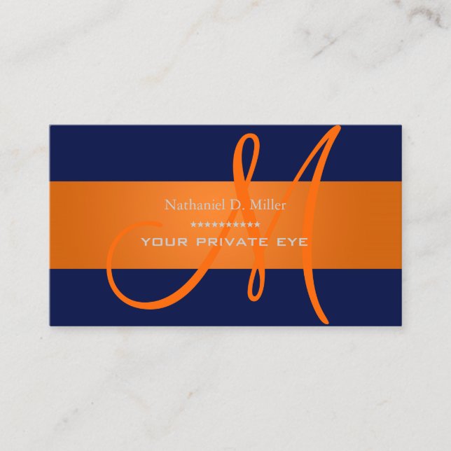 Customiser ce carte de visite de monogramme (Devant)